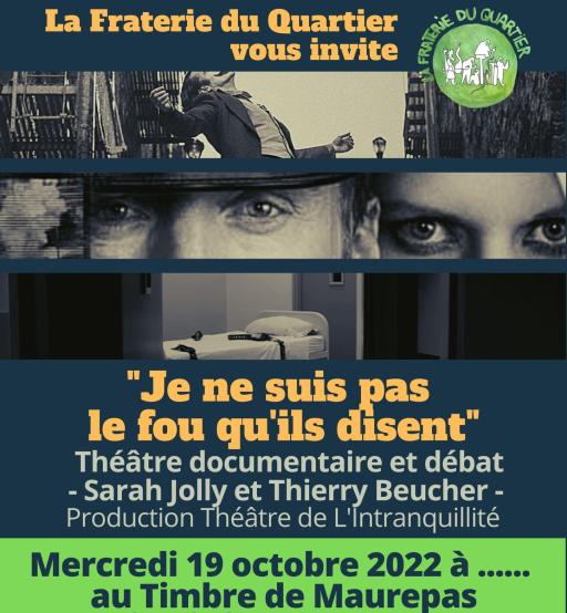 33è édition de la Semaine d'information sur la santé mentale // Plus on est de fous : on annonce du théâtre documentaire